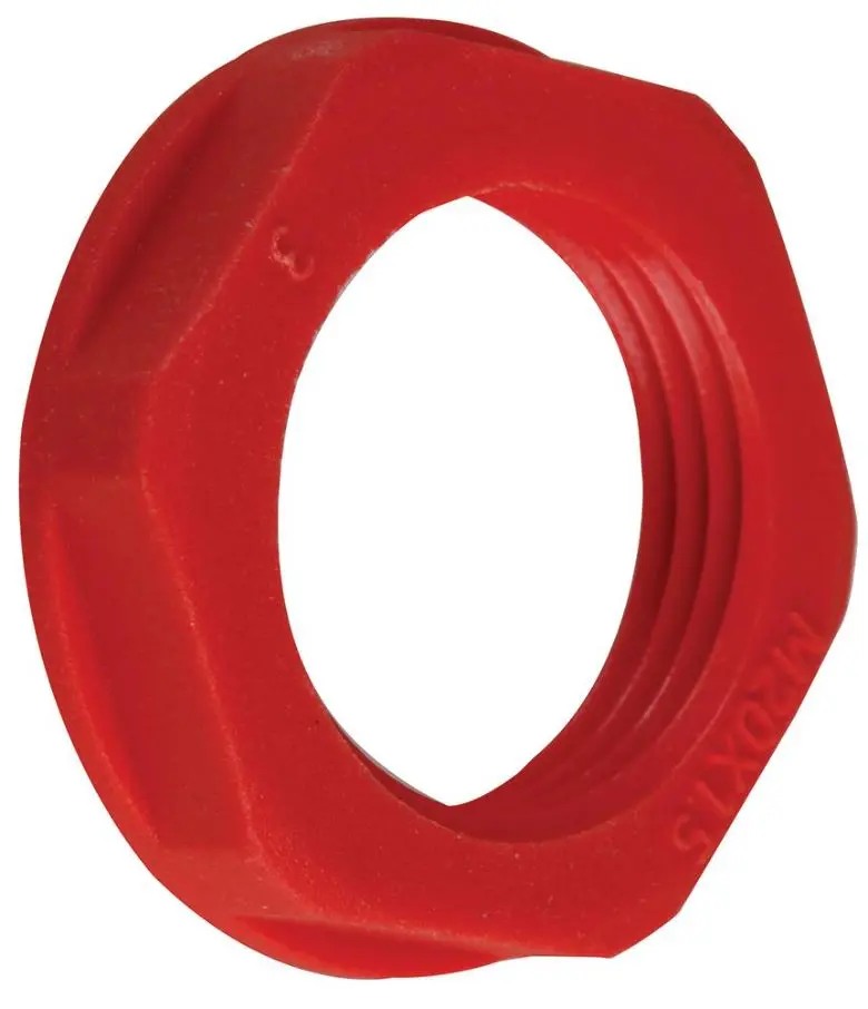 Écrou autobloquant CONCORDIA M20 en nylon rouge, paquet de 10