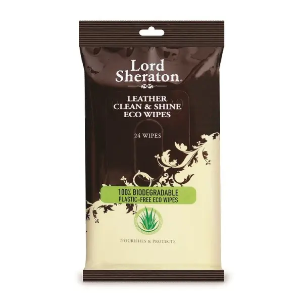 Lord Sheraton Leather Clean & Shine Eco Wipes 24pk