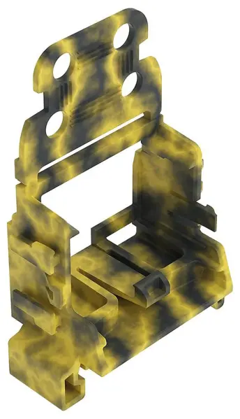 WAGO 221 Series 10-Way Mounting Carrier, DIN Rail, Yellow/Green