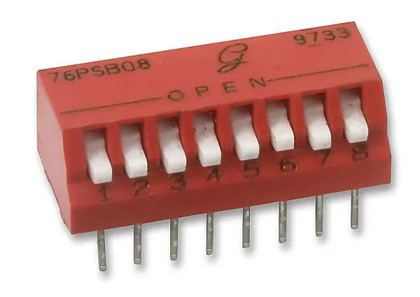 Grayhill 76 Series 8-Way DIP Piano Key Switch