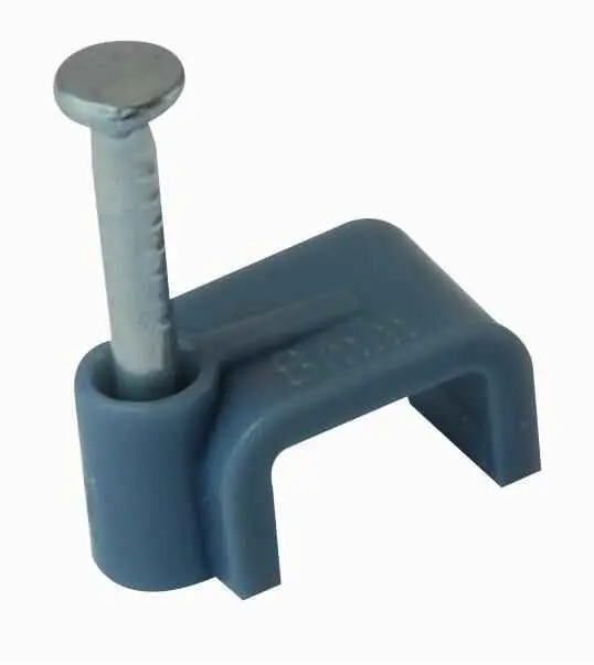 PRO POWER Grey Cable Clips for 1.0mm Twin & Earth Cable, 100 Pack