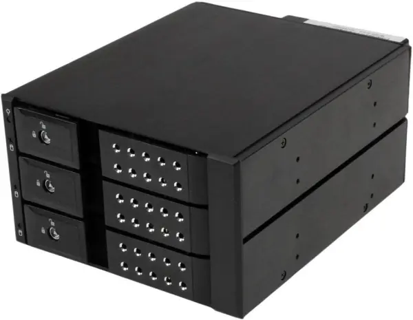 STARTECH Baie Mobile à 3 Logements sans Bacs pour Disques Durs 3,5'' SAS/SATA