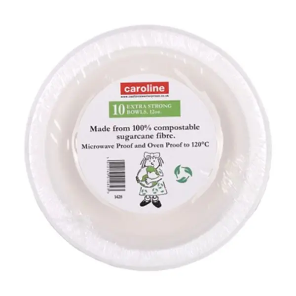 Caroline Extra Strong Compostable Bowls 340ml 10pk