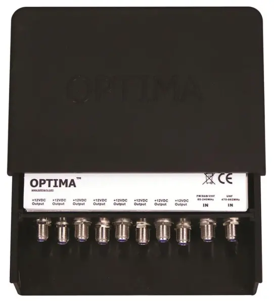Kit de Amplificador de Antena OPTIMA, 8-20dB, Canais 21-60, Pronto para 4G