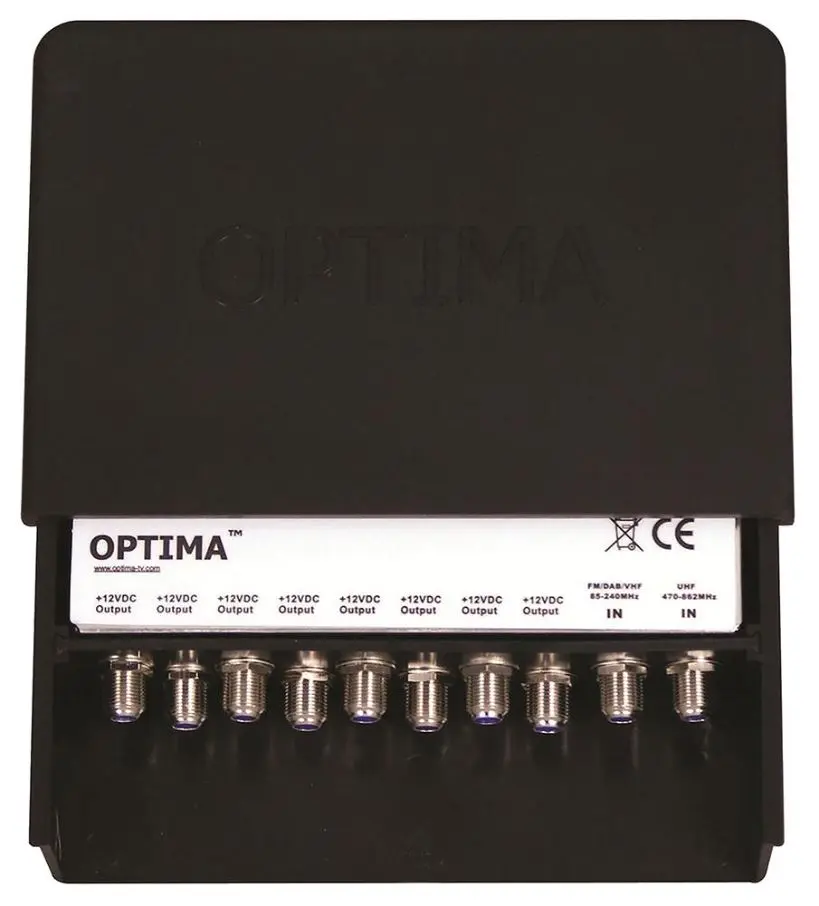 OPTIMA Kit Penguat Masthead, 8-20dB, Saluran 21-60