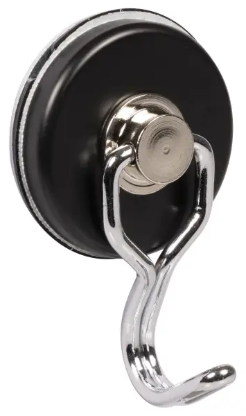 ECLIPSE MAGNETICS Rubber Covered Neodymium Magnet with Swivel Hook 38mm, 2 Pack