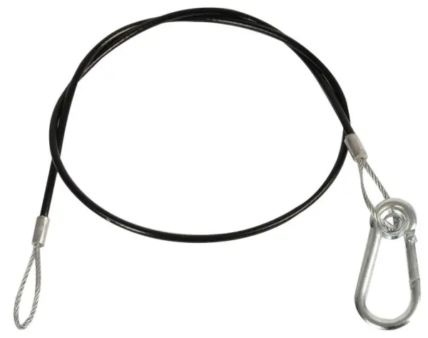 PULSE Cable de Seguridad Revestido de PVC, 2mm x 600mm con Ganchos