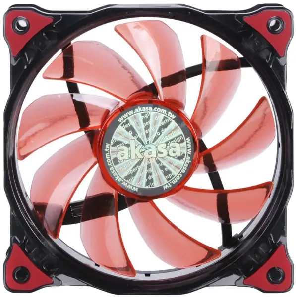 AKASA Vegas 15 Fána Cásra LED, Dearg, 120mm