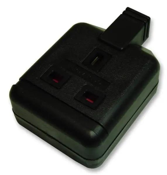 PERMAPLUG 고무 소켓 13A, 1구, 블랙