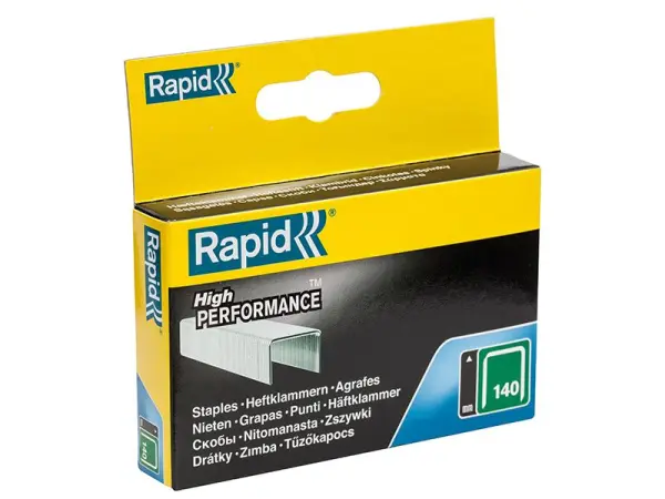 Rapid 140/14 Galvanised Staples, 14mm Leg Length (Box of 2000)