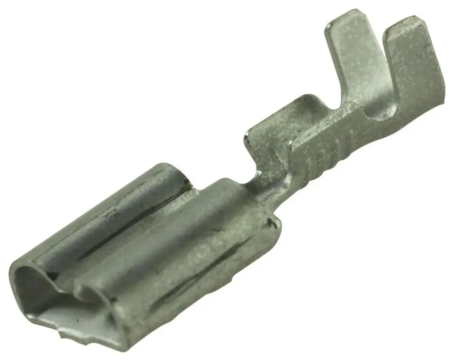 AMP TE Connectivity Female Crimp Terminal, 6.35mm, 22-18 AWG, 25 Pack