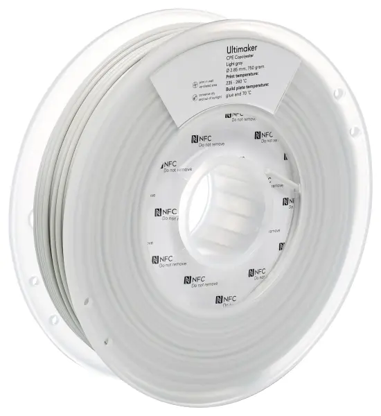 Ultimaker CPE 3D Printer Filament, Light Grey, 750g