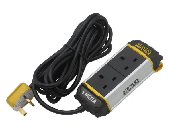 STANLEY Tira Elétrica 2 Tomadas com Gancho de Cinto, 5m