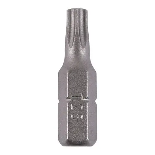 Timco S2 Steel TX25 Driver Bits, 25mm, Hex Shank, 10-Pack
