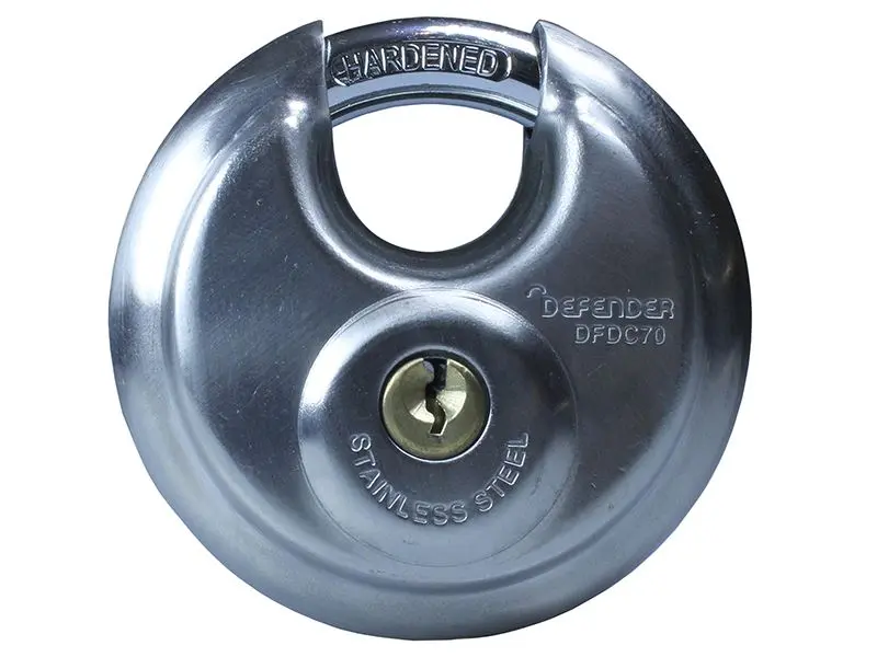 DEFENDER Discus® ディスカスパドロック 70mm 硬化スチール製シャックル