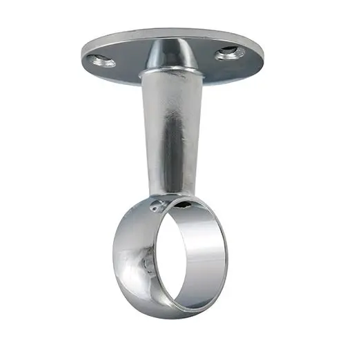 Timco Centre Bracket for Round Tube, 25mm, Polished Chrome