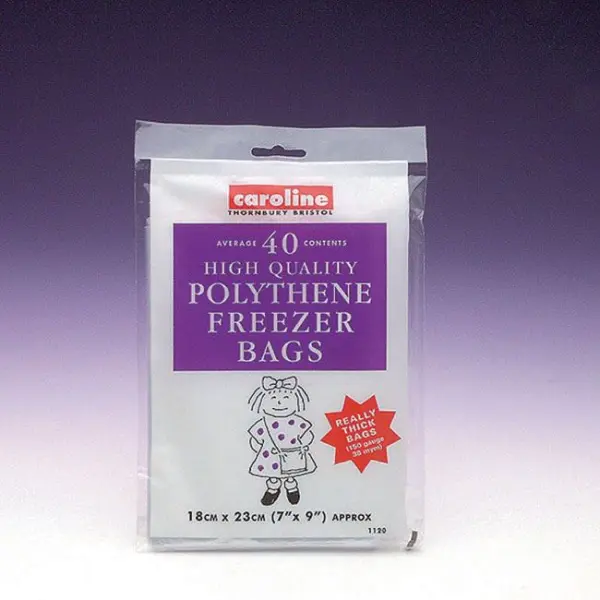 Caroline Freezer Bags 7 x 9 Inches, 40 Pack