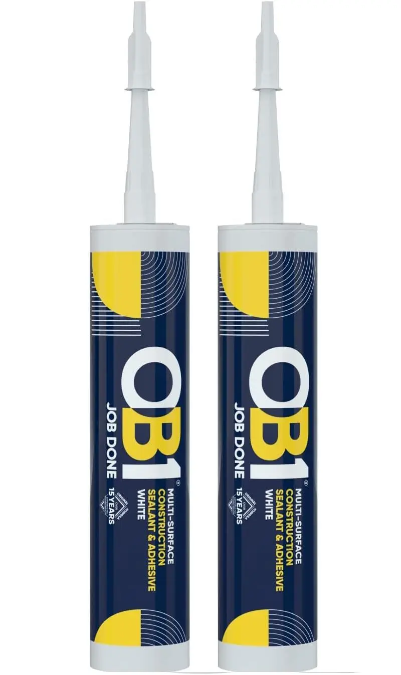 OB1 White Multi-Surface Sealant & Adhesive, Pacáiste de 2