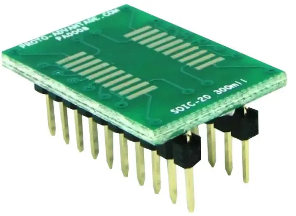 PROTO ADVANTAGE - Adaptor, SOIC20 ke DIP20, 1.27mm, 300mm