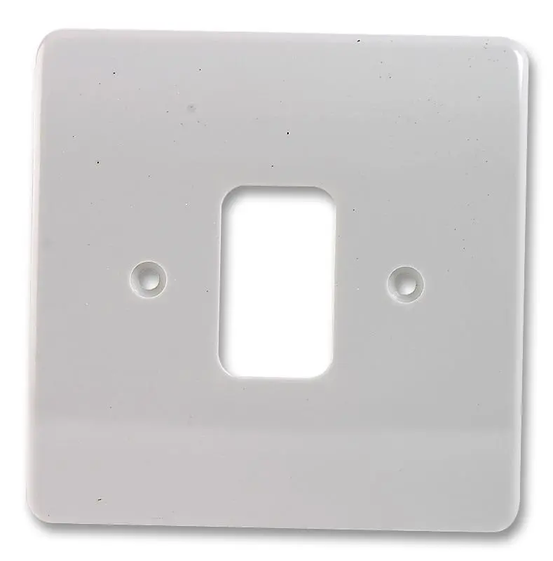 MK Grid Plus 1 Gang 1 Module White Front Plate