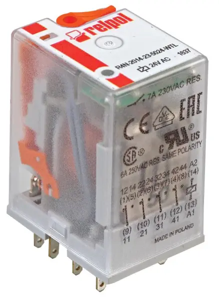 RELPOL R4N Series 14 Pin Miniature Industrial Relay - 110V