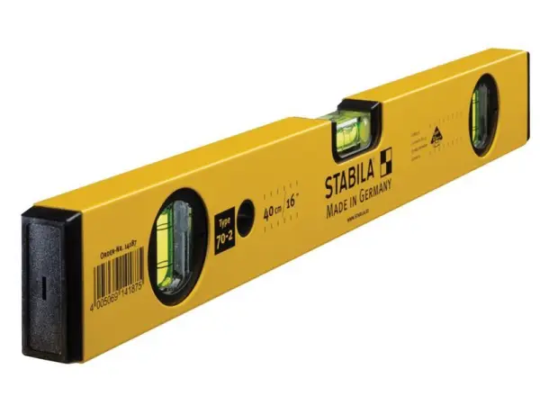 Stabila Livella a Bolla Doppia 70-2-60, 60cm, 3 Vialette