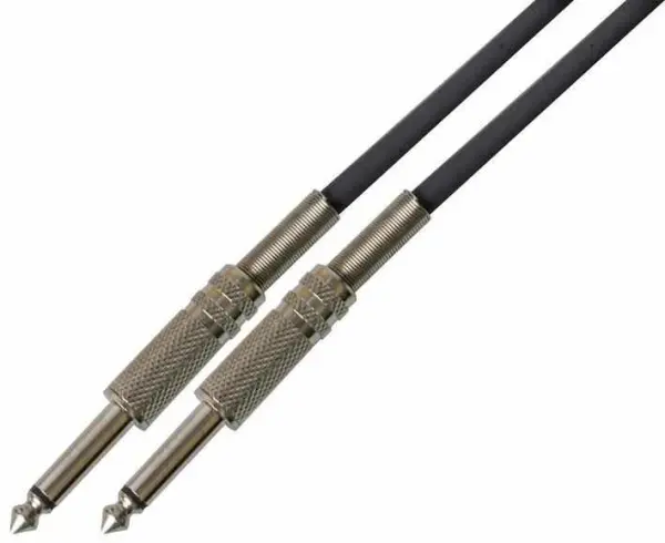 Pulse Cable Jack Mono 6.35mm a Jack para Guitarra, 5m Negro