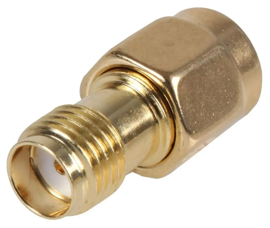 RF SOLUTIONS מתאם SMA זכר לנקבה 50 אוהם, מצופה זהב