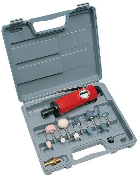 Clarke Air Die Grinder Set with 10 Grinding Stones