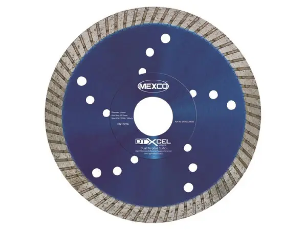 MEXCO XCEL Grade Dual Purpose Turbo Diamond Blade - 125 x 22mm