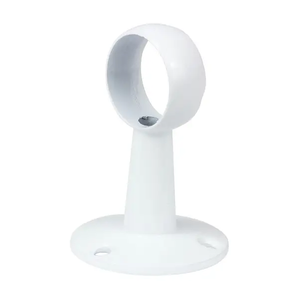 Timco 25mm White Centre Bracket for Round Tube