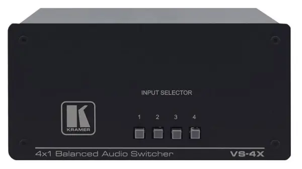 KRAMER 4x1 Balanced Stereo Audio Passive Switch