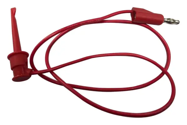 MULTICOMP PRO - Hook Clip to 4mm Stackable Banana Plug Test Leads - Red 600mm