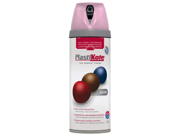 PlastiKote Twist & Spray Satin Cameo Pink 400ml