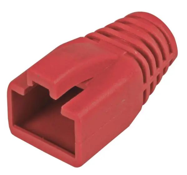 PRO SIGNAL Capas de Alívio de Tensão RJ45, Vermelho, Pacote de 5