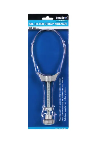 Blue Spot Oil Filter Strap Wrench (110-155mm)
