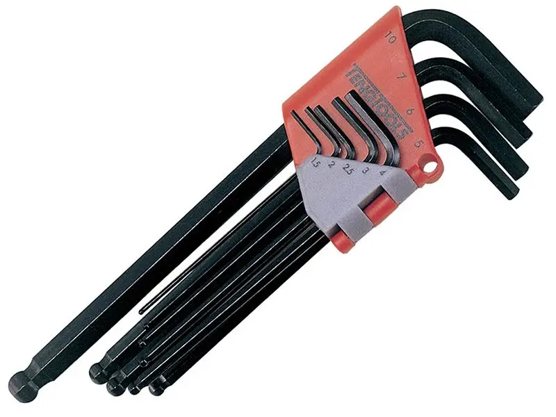 Teng Metric Ball Point Hex Key Set, 9 Piece, Chrome Vanadium Steel
