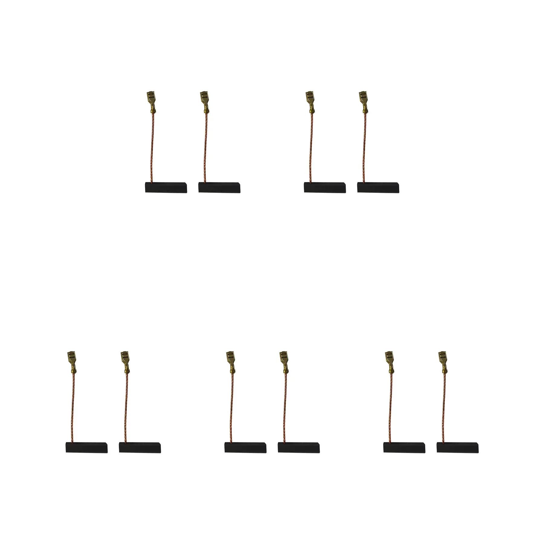 CarbonBr 5 Sätze - 2x Kohlebürsten für Philips Staubsauger (Größe - 6,25 x 8 x 