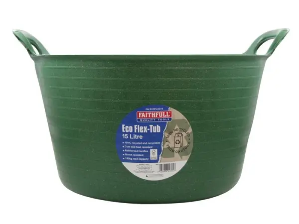 Balde Flexível Eco Faithfull 15L Verde Reciclado