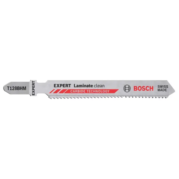 Bosch Hojas de Sierra para Calados T128BHM Expert Laminate Clean, Pack de 3
