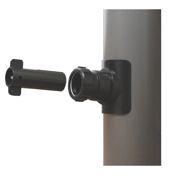 McAlpine Mechanical Pipe Boss Connector, Black, 40 mm