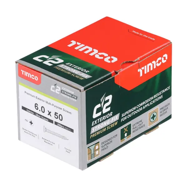Timco C2 실외용 강력 고정 PZ CSK 나사 - 6.0 x 50mm