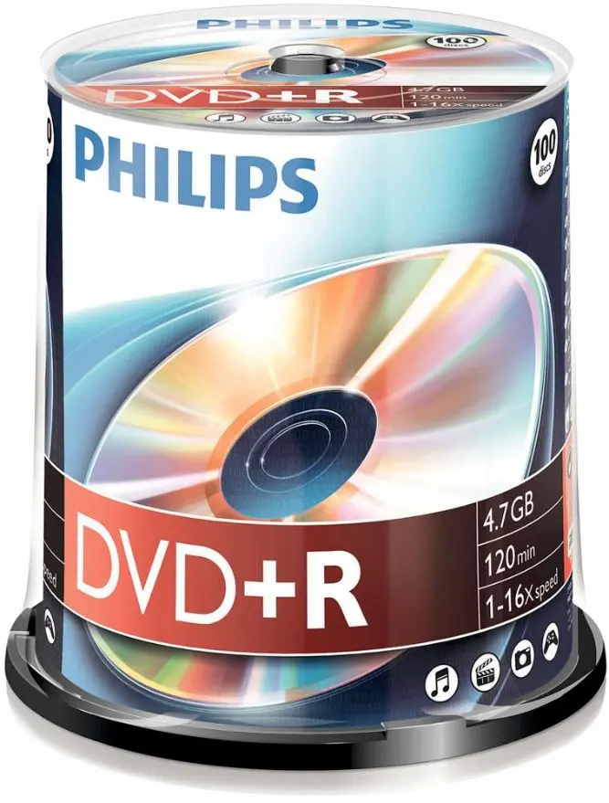 PHILIPS DVD+R vierges vitesse 16x - Pack de 100
