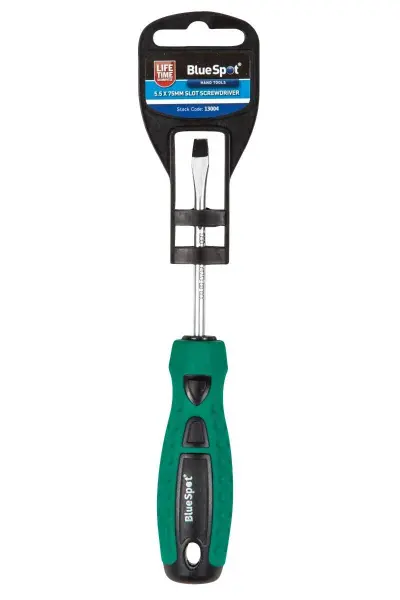 Blue Spot 5,5 x 75mm Platte Schroevendraaier met Comfort Greep