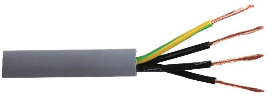 PRO ELEC 4-Core YY Control Cable, 0.75mm², 50m, Grey