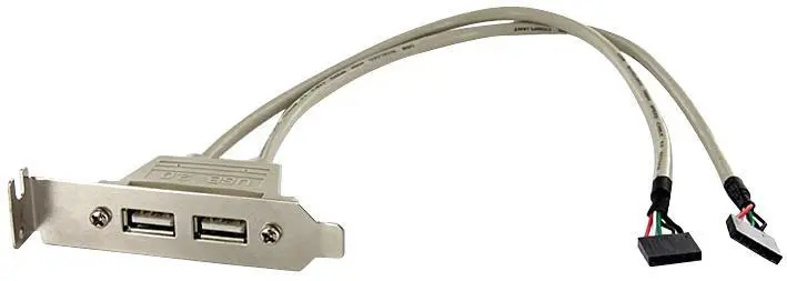 STARTECH - Adaptateur 2 Ports USB 2.0 A Femelle pour Baie, Beige