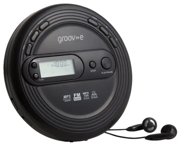 Groov-e Personal CD Player with FM Radio Black