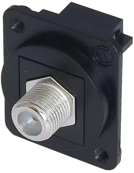TUK מחבר F מסוג Keystone להתקנה בלוח, שחור