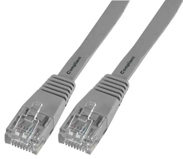 PRO SIGNAL Cat5e LSOH Ethernet Patch Lead, Flat, 1.5m, Grey