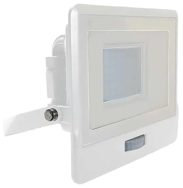V-TAC Slimline LED Floodlight with PIR Sensor, 30W - White